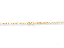 Timeless Sophistication 18K Gold Semi-Solid Figaro Chain with Lobster Clasp