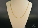 Timeless sophistication 18K solid gold figaro chain necklace