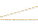 Timeless sophistication solid 18k gold figaro chain