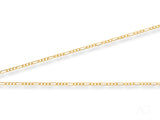 Timeless sophistication solid 18k gold figaro chain