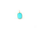 Turquoise Bloom 18k solid gold turquoise gemstone pendant