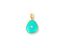 Turquoise Spark pendant featuring turquoise and diamond in art gold jewelry style on 18k solid gold