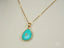 Art gold jewelry Turquoise Spark 18k solid gold necklace with turquoise and diamond pendant