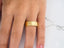 Gold wedding band with parallel grooves from Twin Promise Art Gold Jewelry