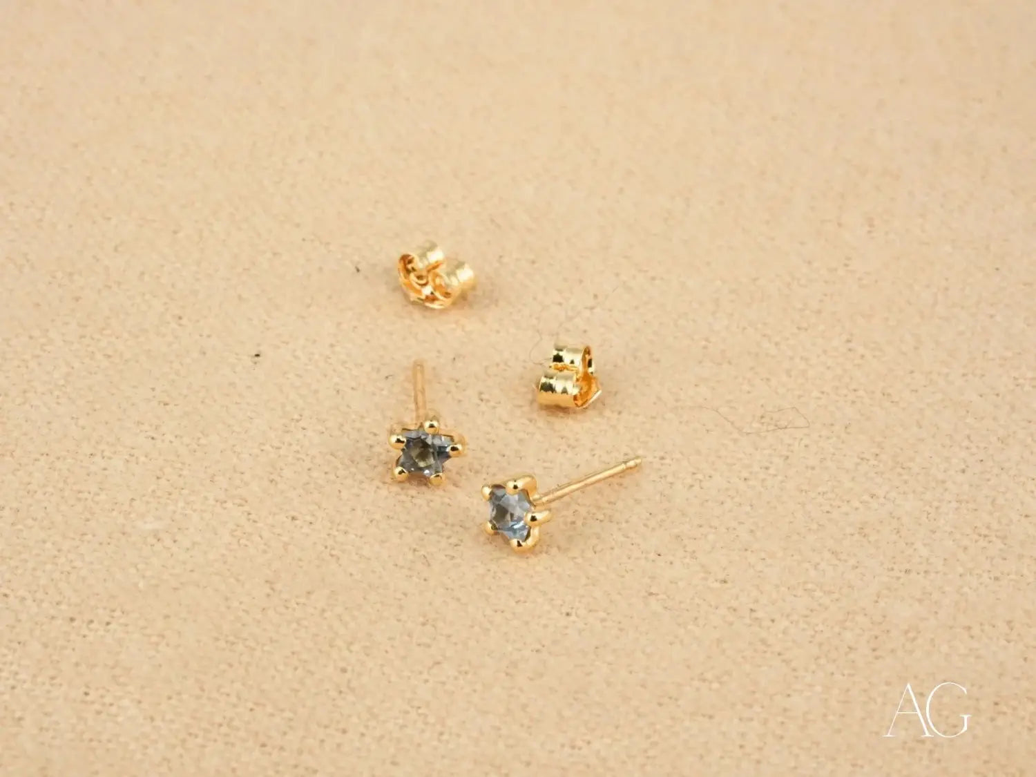 18K Gold Earrings: Celestial Spark