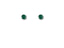 Verdant Sparkle Earrings featuring round green cubic zirconia in 18k gold green setting