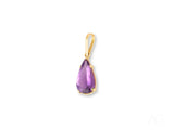 Violet Bloom Pendant: 18K Solid Gold Amethyst Necklace