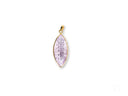Violet Essence marquise-cut pink amethyst pendant with gold bail