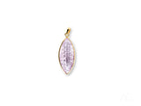 Violet Essence marquise-cut pink amethyst pendant with gold bail