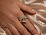 5ct Marquise Cut Diamond Ring – 18K Yellow Gold Bezel