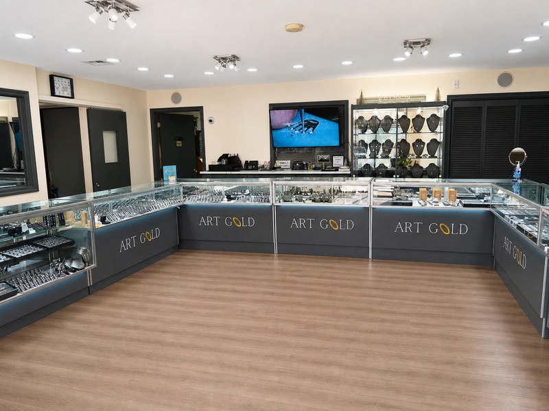 Inside ArtGold Jewelry showroom in Everett, MA